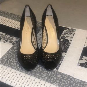 Ivanka Trump Cola Laser Cut Peep Toe Pump